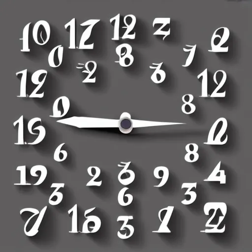 Image similar to vector drawing clock arabic numerals