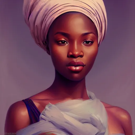 Prompt: beautiful nigerian woman, extremely detailed, sharp focus, wide view, full body shot, smooth, digital illustration, by, james jean, by rossdraws, frank franzzeta, sakimichan, jeremy lipking