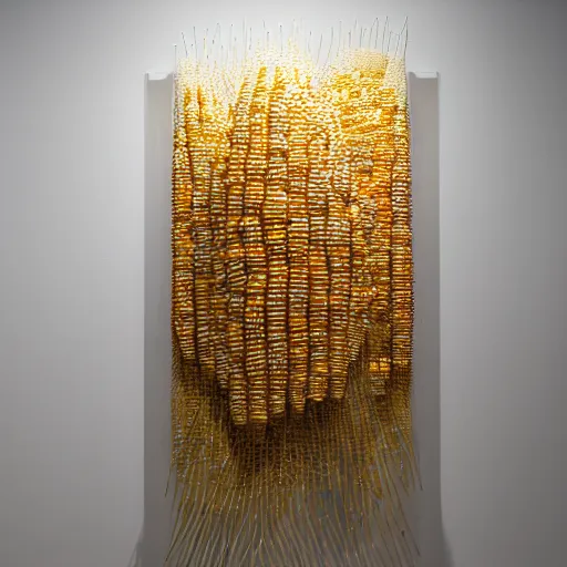 Prompt: modern art, abstract sculpture, corn, moma, studio light, 8 k