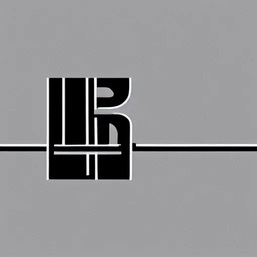 Prompt: a minimalist logo that spells out the tie, research firm, black and white