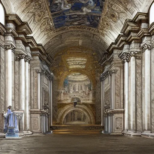 Image similar to Paint the secrets inside the Vatican, Trending artstation, cinematográfica, digital Art
