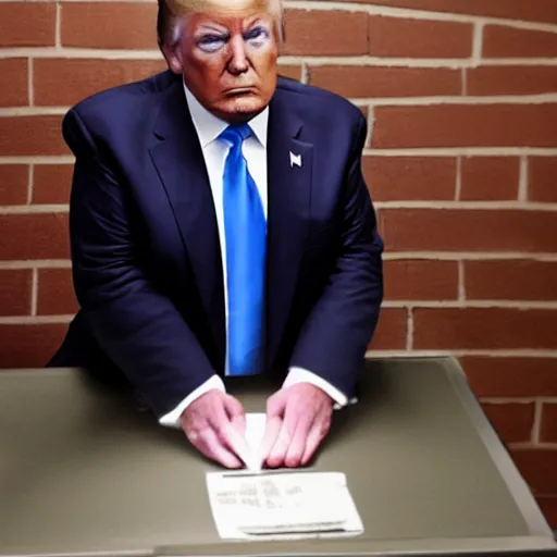 Image similar to donald trump in a jail cell