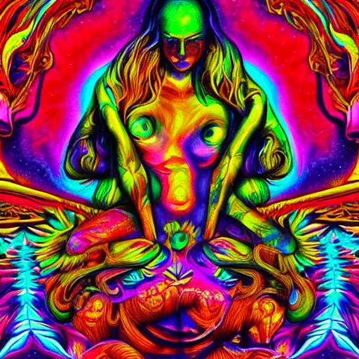 Prompt: psychedelic heaven, trending on artstation