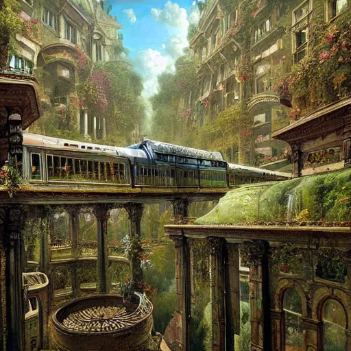 Image similar to paint surrealist 🚝, ferdinand knab, high definition and detailed 4 k