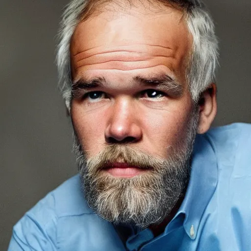 Image similar to magnus carlsen when he will be 8 0 years old, long beard, wrinkles