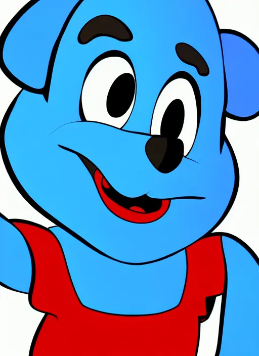 Prompt: portrait of bluey character from bluey cartoon, highly detailed