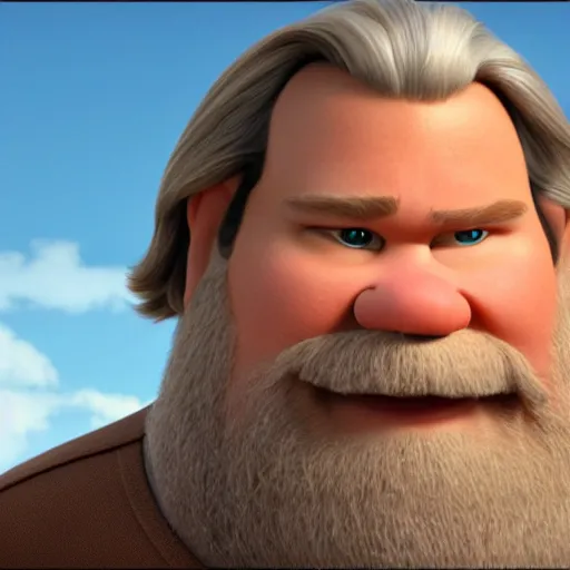 Image similar to jeff bridges as a pixar disney character from up ( 2 0 0 9 ), unreal engine, octane render, 3 d render, photorealistic