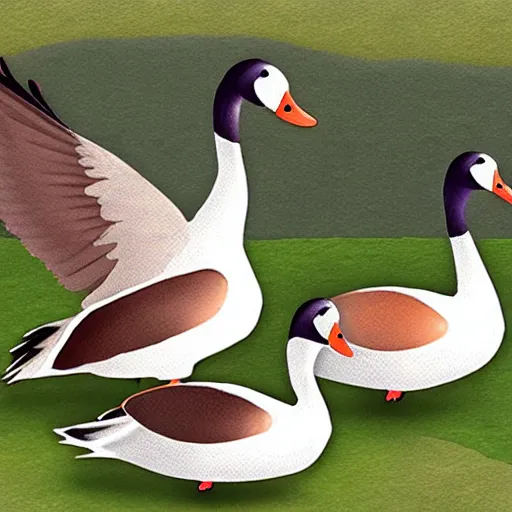 Prompt: untitled goose game