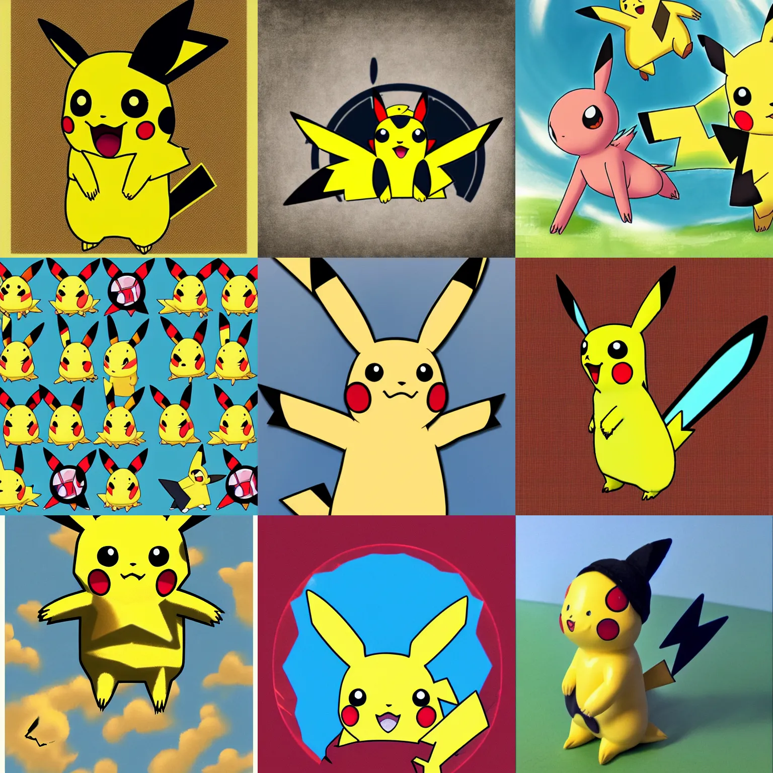 Prompt: ::Pokemon Day::. Pikachu by DALLE