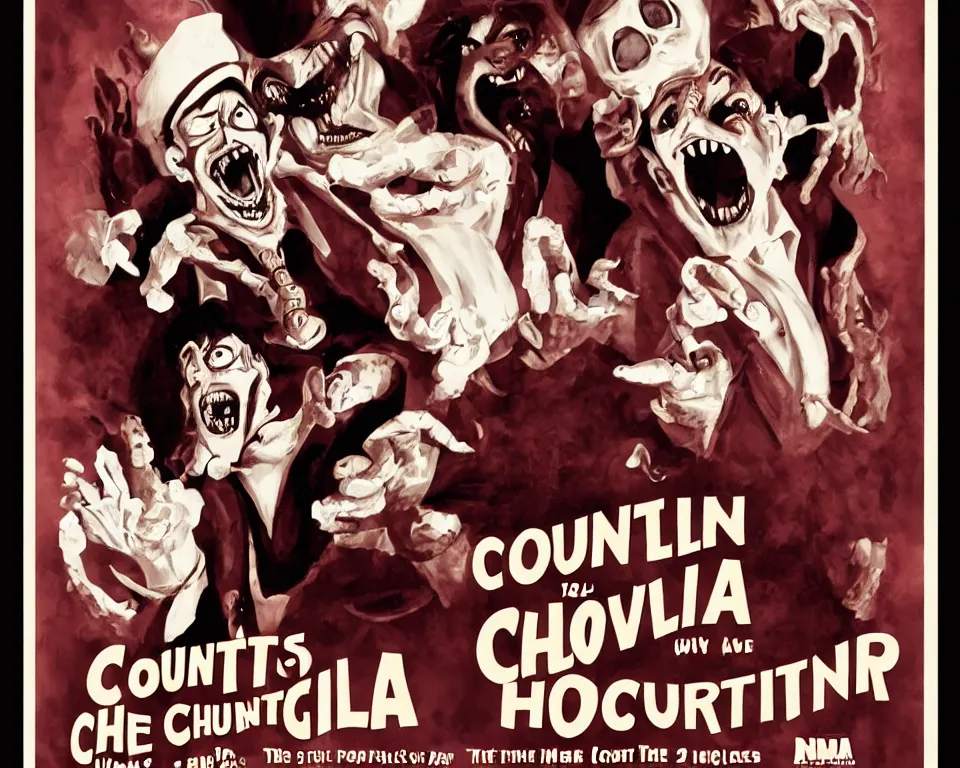 Image similar to Count Chocula horror movie poster