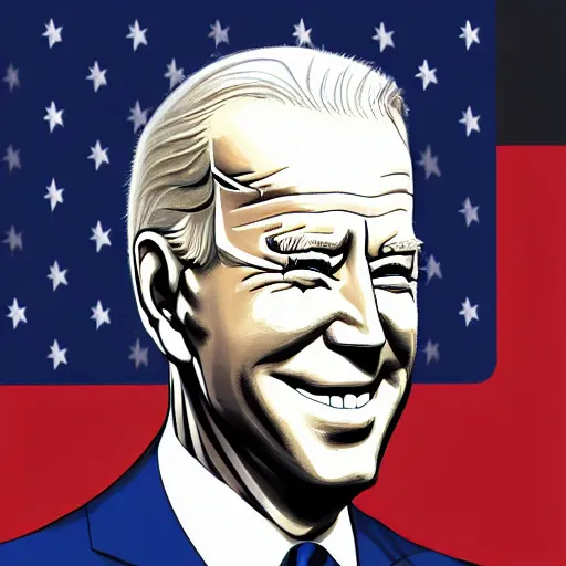 Image similar to joe biden as a world war 2 caricature, artstation