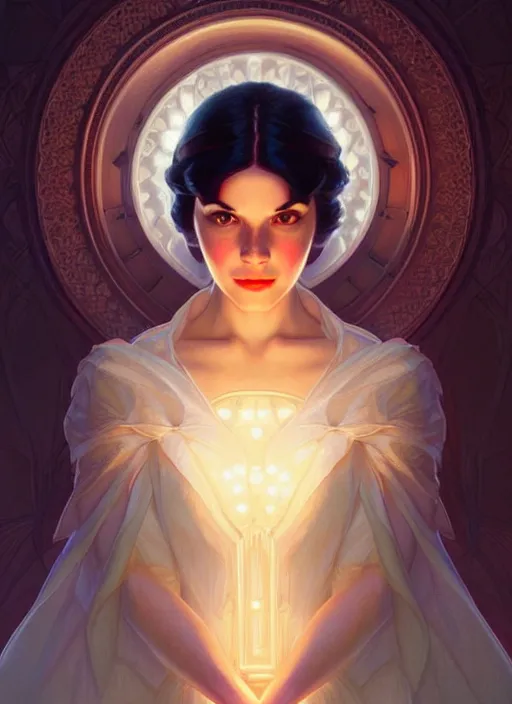 Prompt: symmetry!! portrait of snow white, glowing lights!! intricate, elegant, highly detailed, digital painting, artstation, concept art, smooth, sharp focus, illustration, art by artgerm and greg rutkowski and alphonse mucha