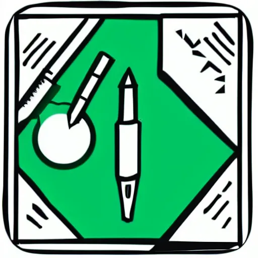 Image similar to logo of a pen tip with wires running through it, trending on logostation