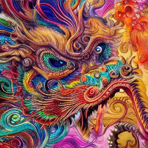 Prompt: beautiful close up chinese dragon face detailed painting in the style of josephine wall 4 k