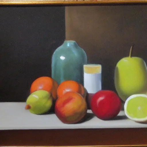 Image similar to still life painting by David Brown, matte,