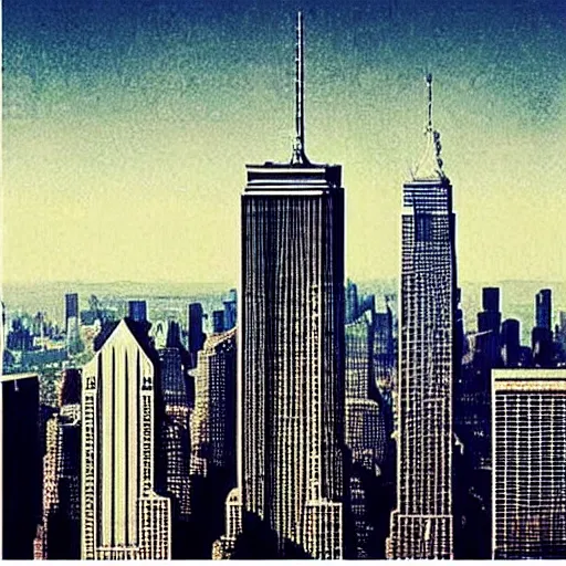 Prompt: “ 9/11 cover art, Leonardo DaVinci style, Twin towers, Walter white”