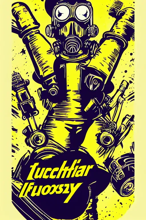 Image similar to fallout 7 6 retro futurist illustration art by butcher billy, sticker, colorful, illustration, highly detailed, simple, smooth and clean vector curves, no jagged lines, vector art, smooth andy warhol style