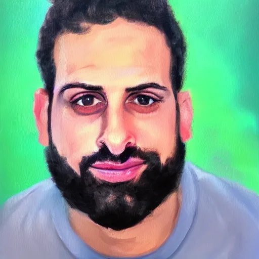 Image similar to oil painting of ethan klein from h 3 h 3