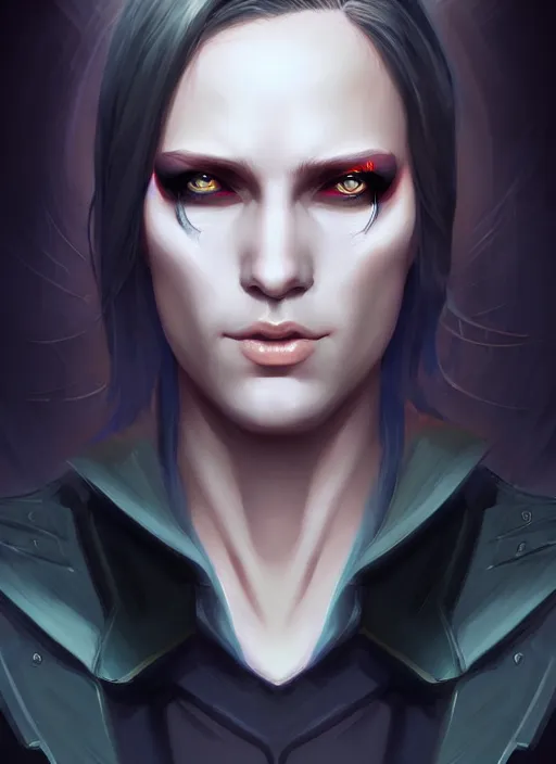 Image similar to « a portrait o cyberpunk hitler, glowing eyes, a digital painting by charlie bowater, featured on cgsociety, fantasy art, behance hd, wiccan, artstation hd »