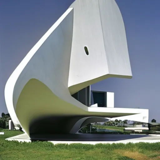 Image similar to house designed by zaha hadid