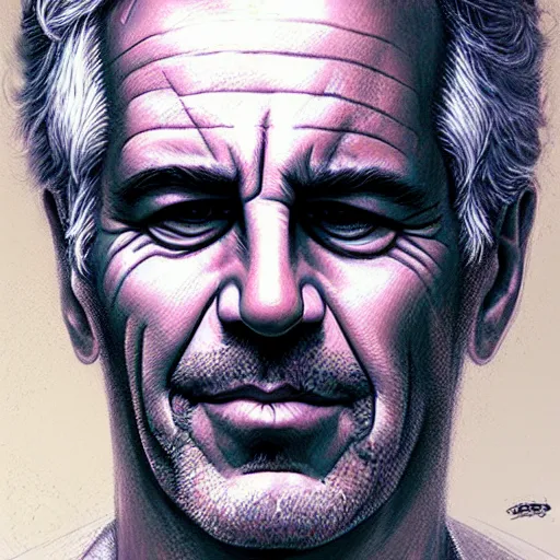 Image similar to Portrait of Jeffrey Epstein made by stanly artgerm lau, wlop, rossdraws, james jean, andrei riabovitchev ,marc simonetti