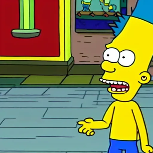 Image similar to bart simpson in rick and morty 4 k quality super realistic