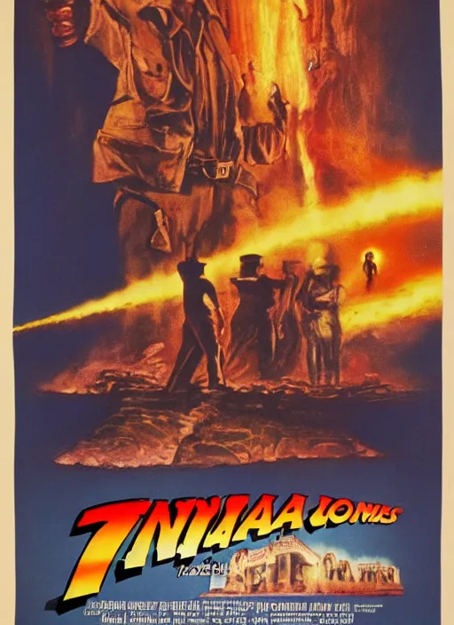Image similar to 1 9 8 6 poster for indiana jones and the temple of boom