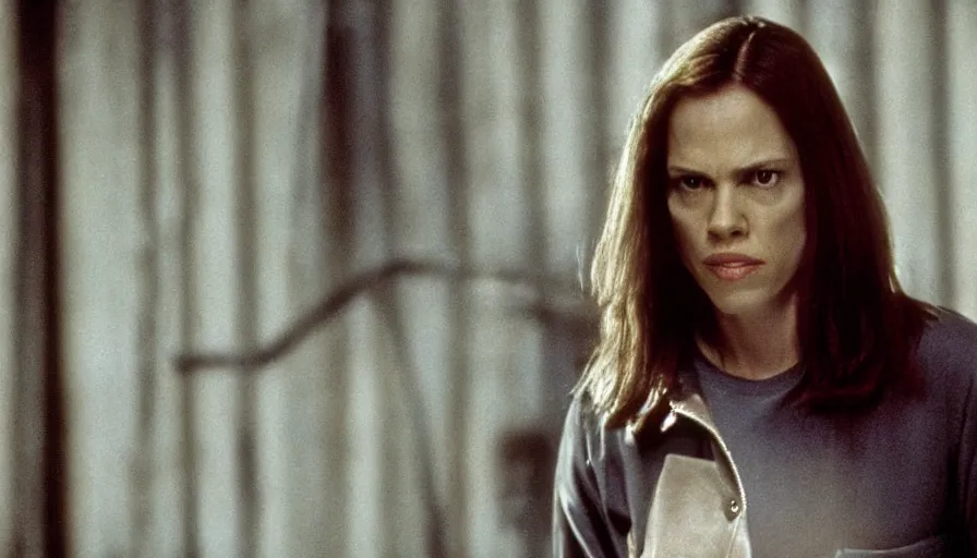 Image similar to a film still of Hilary swank as clarice starling in the silence of the lambs movie