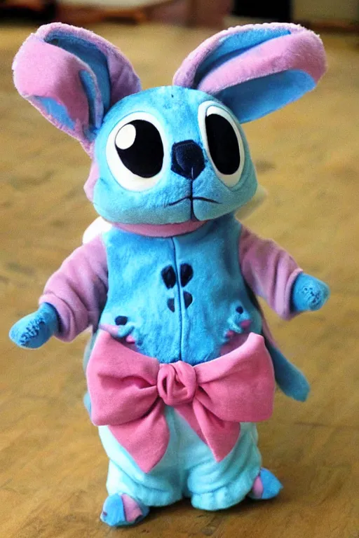Prompt: stitch dressed like a bunny