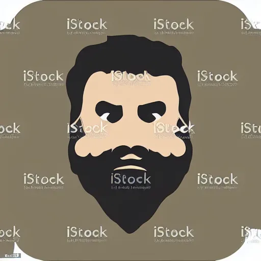 Prompt: bearded man turns bowl on woodlathe, vector art, simple, clean, monochromatic