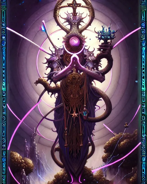 Image similar to the popess tarot card, fantasy character portrait made of fractals, ultra realistic, wide angle, intricate details, the fifth element artifacts, highly detailed by peter mohrbacher, hajime sorayama, wayne barlowe, boris vallejo, aaron horkey, gaston bussiere, craig mullins