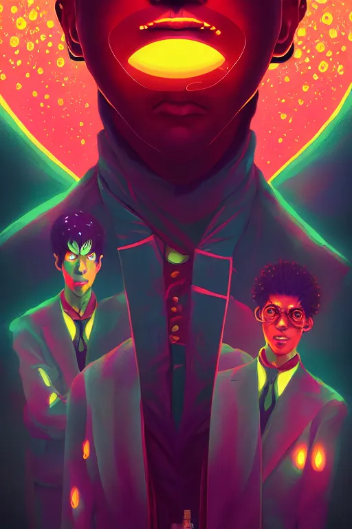 Image similar to A fever of the night, a grime tale of the night fever by the brothers guild, digital painting, artstation, ristan Eaton, victo ngai, artgerm, RHADS, ross draws, anime styled