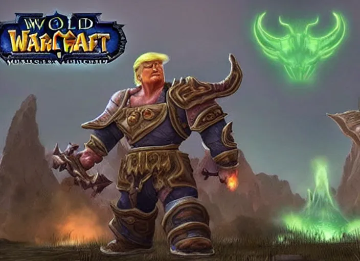 Image similar to donald trump in thunder bluff world of warcraft