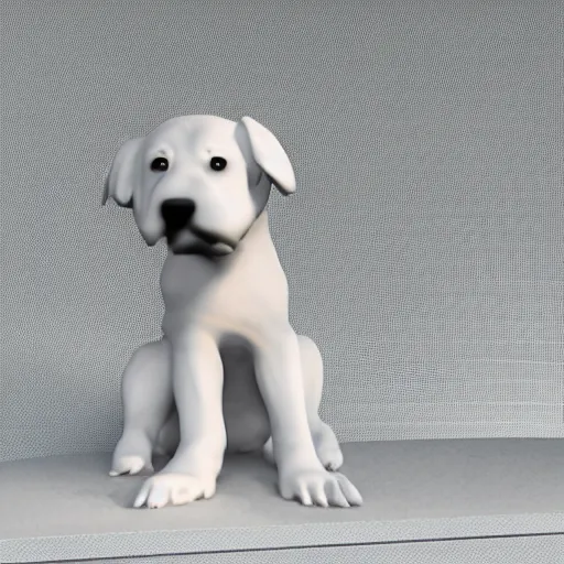 Prompt: puppy as a DJ, statue, 4k, volumetric lighting, hyper realistic