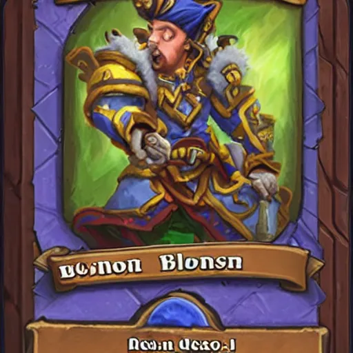 Image similar to Zelenski on Hearthstone card