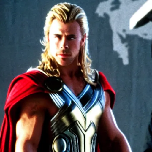 Image similar to john travolta as thor