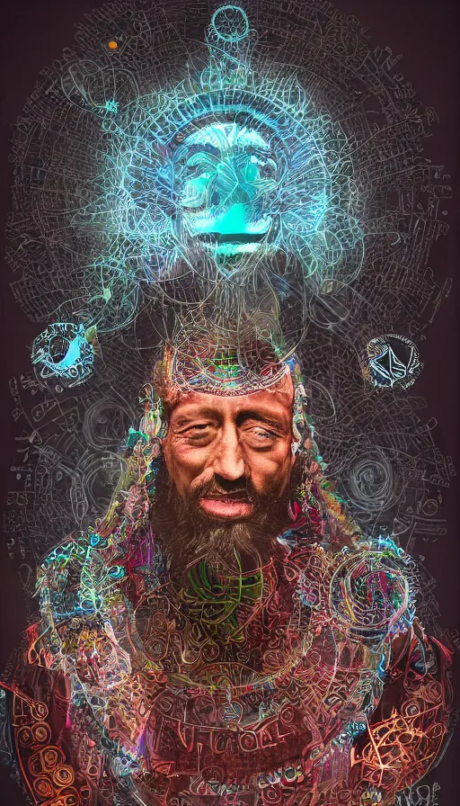 Image similar to portrait of a digital shaman, by khara inc