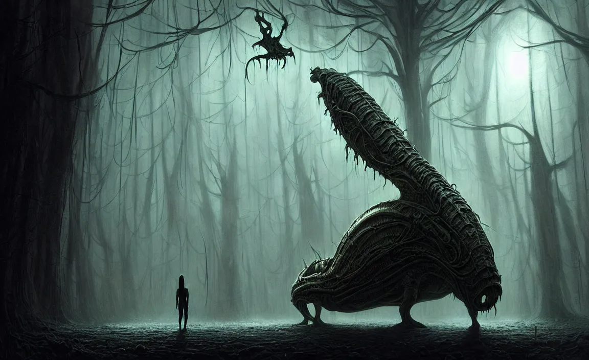 Image similar to epic professional digital art of hungry giant alien slug, eerie atmospheric lighting, painted, detailed, intricate, dynamic lighting, foreboding, by leesha hannigan, wayne haag, reyna rochin, ignacio fernandez rios, mark ryden, iris van herpen, hdr, 8 k, epic, stunning, gorgeous, much wow, cinematic, masterpiece