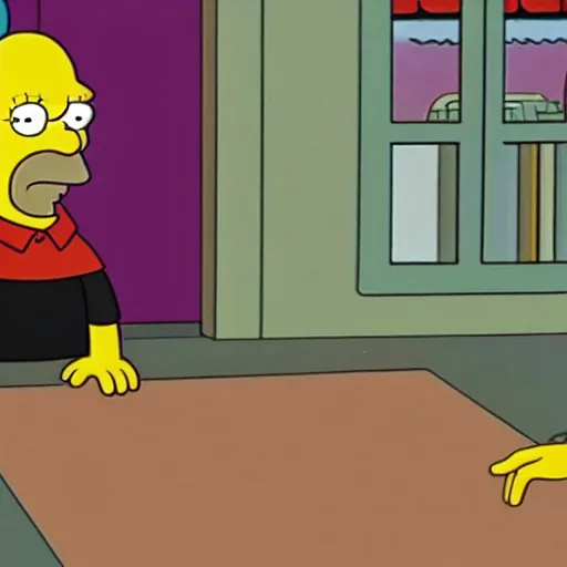 Prompt: Captain Picard on The Simpsons