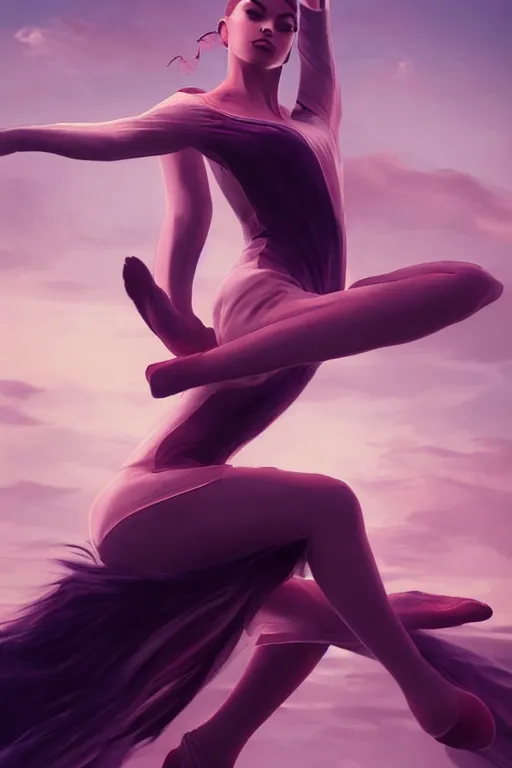 Image similar to dancer in the wind by artgerm, retrofuturism, reimagined by industrial light and magic