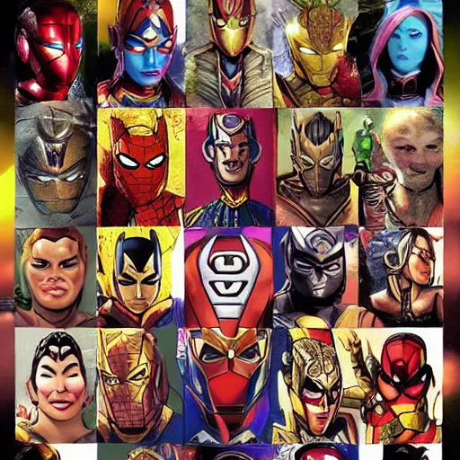 Image similar to balinese super hero in the style of marvel, perfect faces