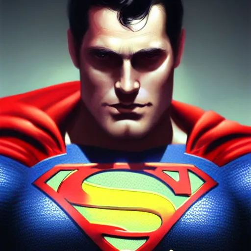 Prompt: portrait of superman by greg rutkowski, highly detailed portrait, digital painting, artstation, concept art, smooth, sharp foccus ilustration, artstation hq