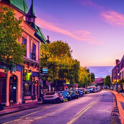 Image similar to a beautiful town, 4 k, award winning photo