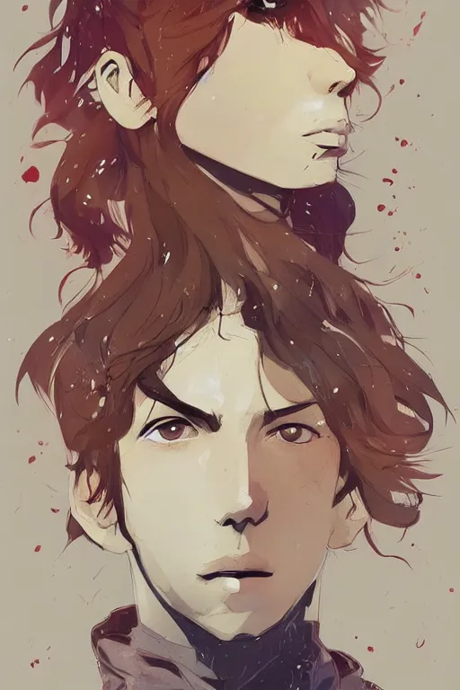 Prompt: young man with short brown hair, by conrad roset, fiona staples and makoto shinkai, featured on artstation