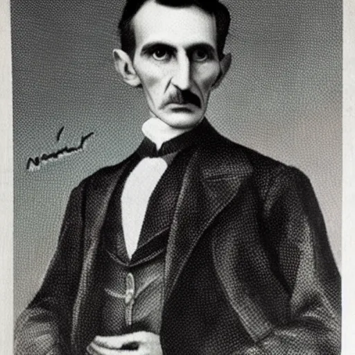 Image similar to Nikola Tesla as a fall guys character