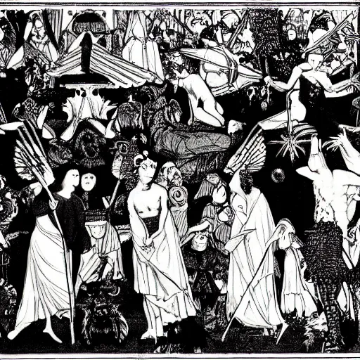 Image similar to dslr photo of pagan rituals, high resolution, f 2. 8, iso 4 0 0,, 4 k, photorealistic, cinematic, masterpiece, by aubrey beardsley,