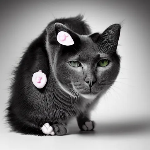 Image similar to a cat - pig - hybrid, animal photography