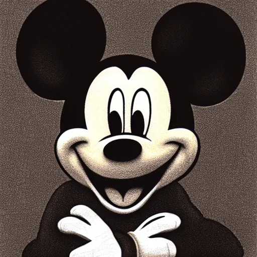 Prompt: photorealistic cursed mickey mouse, award winning photorealistic horror art