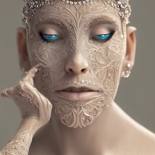 Image similar to queen of beauty, 4 k, intricate, jaw dropping, gorgeous, surreal, octane render