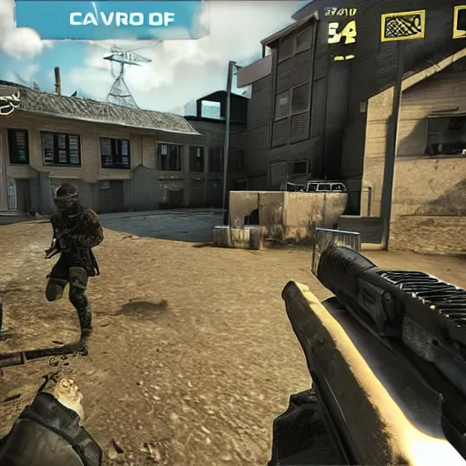 Image similar to screenshot from videogame, call of duty, inside primary school